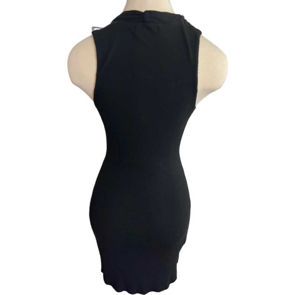 Velvet by Graham and Spencer black body on wrap illusion dress - Picture 4 of 5